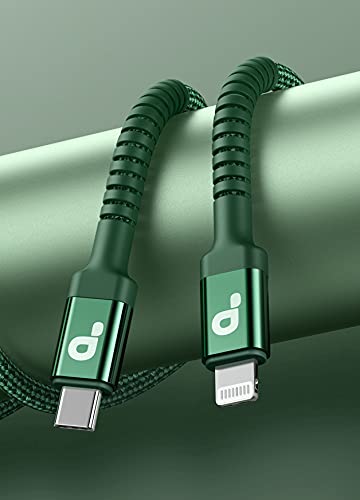 PRAKIE USB C to Lightning Cable 6FT 2Pack USB-C Fast Charger Cable Mfi Certified Type C to Lightning Cord USBC for iPhone 13 12 11 Pro Max Mini X XS XR 8 Plus 10 SE iPad 8th (Green)
