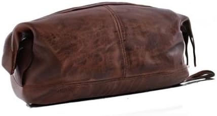 KomalC Premium Unisex Vintage Vanity Dopp Kit - Travel Toiletry Bag Shaving for Men and Women (Brown)