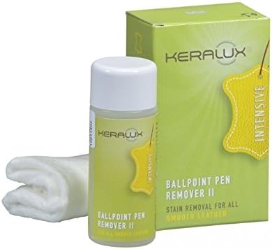Pen Stain Leather Cleaner Keralux Ballpoint Pen Remover | Remove Ball Point Pen / Lipstick Dirt from Pigmented Leather