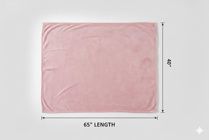 EverSnug Travel Blanket and Pillow - Ultra-Soft, Compact & Lightweight, 65x40 Inches, with Carry Case, Luggage Sleeve & Backpack Clip for Airplane Comfort (Light Pink)
