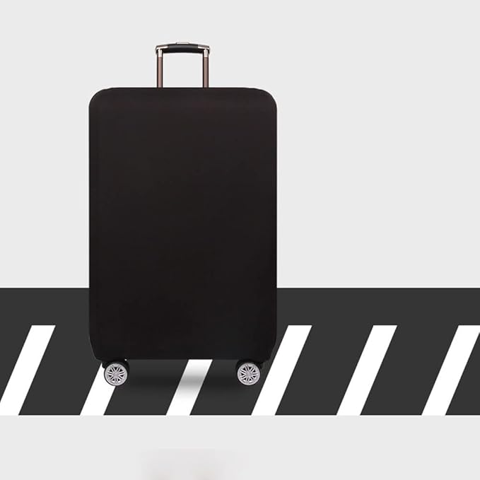 MosaiRudo Thicker Luggage Cover Elastic Suitcase Cover Protector Fits 18-32 Inch Suitcase Travel Accessories (Black, XL)