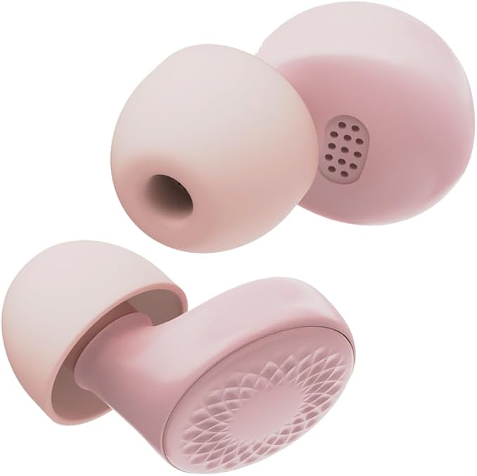 Ear Plugs for Sleeping Noise Cancelling, 45dB Noise Reduction Earplugs Silicone Concert EarPlugs for Reusable Waterproof Pink
