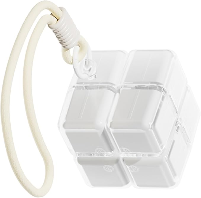 Weekly Pill Organizer, Travel 7 Day Pill Box Case with Magnetic Design, Easy Open Pill Container for 8 Compartments Portable Pill Case Medicine Holder for Vitamins Medication (White)