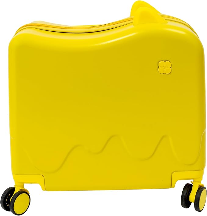 18" Kids Luggage Suitcase for Girls & Boys, Kids Carry On Luggage with Wheels Children’s Suitcase w/Lock (Yellow)