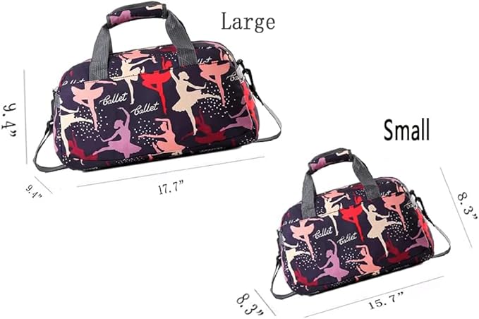 Small/Large Dance Duffle Bag For Girls Sport Gym Bags For Women Yoga Bag (Colorful, Small)
