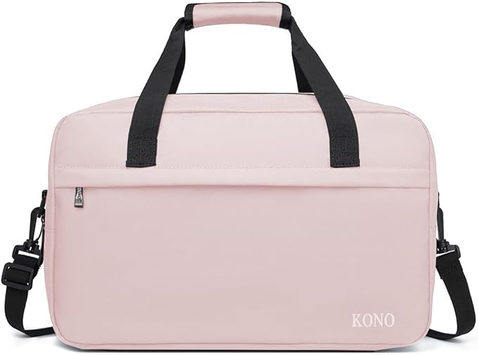 Kono Travel Duffel 20L Under Seat Carry-On Sports Tote Gym Weekender Overnight Bag - 15.75"x9.84"x7.87" Pink