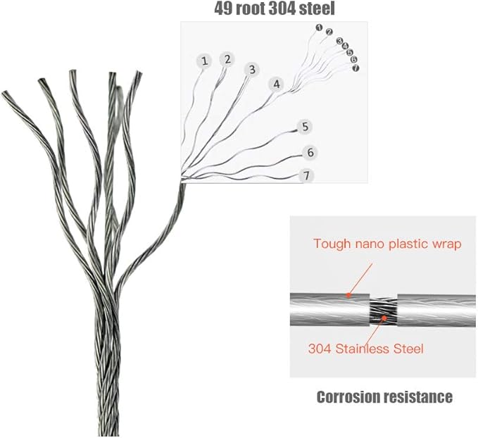 BESy Retractable Clothesline ABS case+Aluminum Dryer with Adjustable Stainless Steel Double Rope String Hotel Style Heavy Duty,Wall Mounted Method, 13.8 Feets,Silver