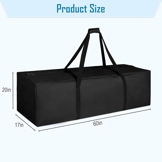 60" Sports Duffle Bag - 334L Extra Large Travel Duffel Luggage Bag with Upgrade 2-way Lockable Zippers, Durable & Water Resistant (60inch)