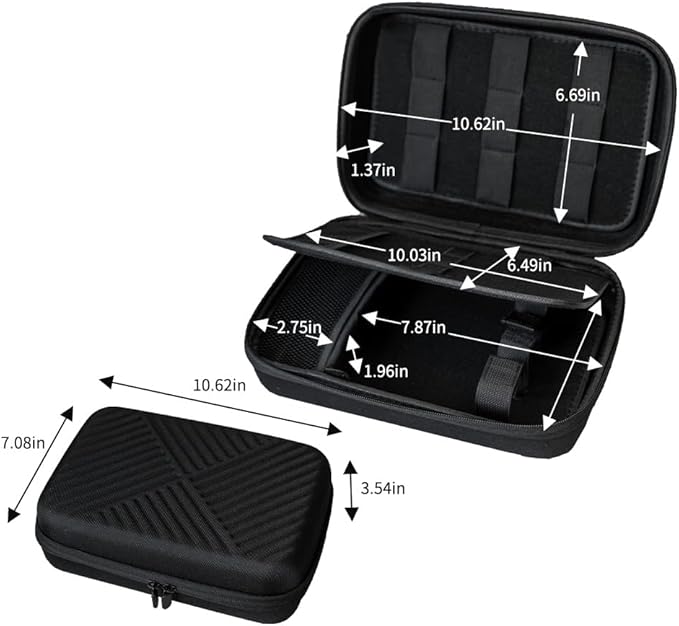 Hard Travel Case for Hair Clippers, Hair Cutting Barber Supplies Holder, Trimmer Organizer Storage Bag for Ufree/Hatteker/Oneisal/Wahl 5Star/Andis Men Razor Guard Grooming Kits (Bag Only) (Black)