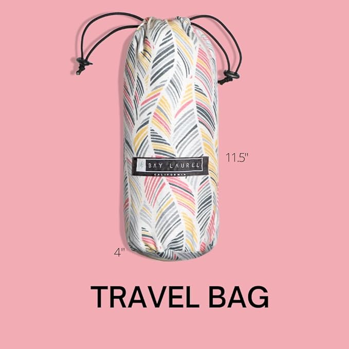BAY LAUREL Turkish Beach Towel with Travel Bag 39 x 71 Quick Dry Sand Free Lightweight Large Oversized Towels Light