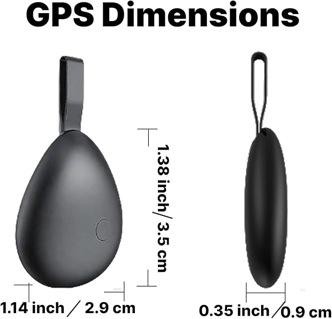 GPS Tracker for Vehicles, Mini Tracking Device for Vehicles, Car Tracker Device Hidden No Subscription Work with Find My (iOS Only), Key Finder, for Kids, Dogs, Luggage, Bag (Black, 4 Pack)