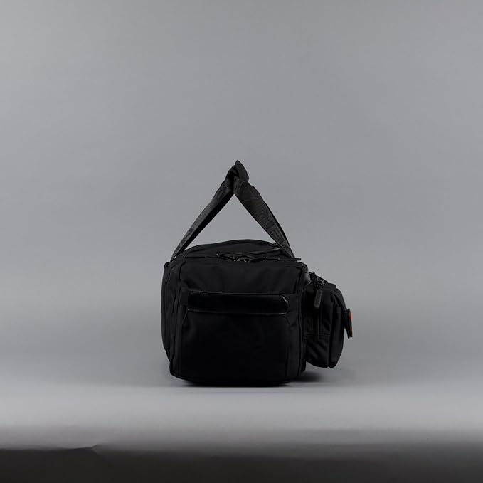 WOLFpak 20L Mini Duffle Bag for Gym & Travel | Waterproof Carry-On Weekender Bag with Shoe Compartment, Hard Bottom, and Tactical Molle System (Red Venom)