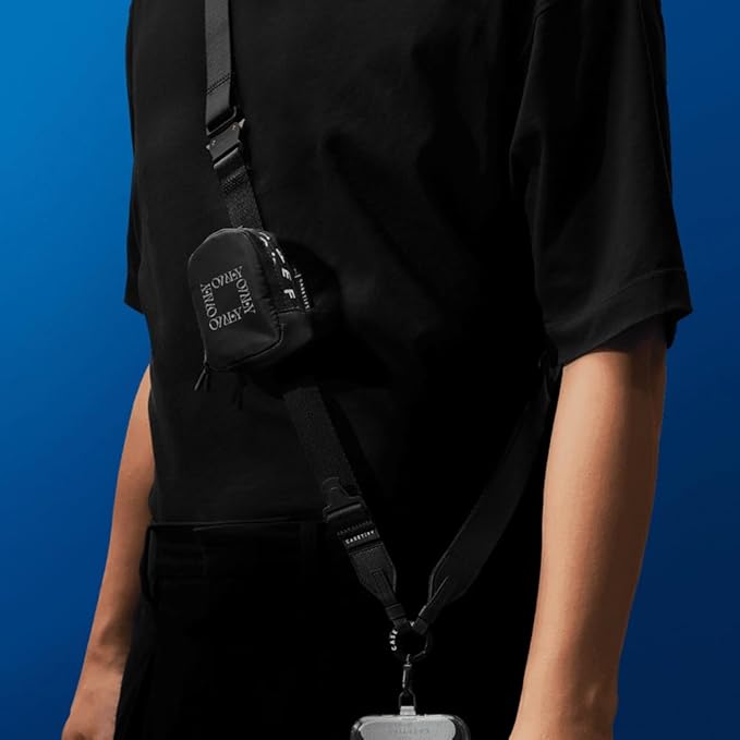 CASETiFY Earbuds Pouch - Chrome Doodles - Black