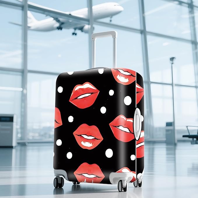 ANNA QUEEN Travel Luggage Cover Suitcase Protector Suitcase Cover Anti-Scratch,Stretchable Bag Cover Washable Durable Polyester with Elastic Hem with Zipper Closure