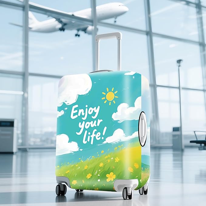 ANNA QUEEN Travel Luggage Cover Suitcase Protector Suitcase Cover Anti-Scratch,Stretchable Luggage Travel Bag Cover Washable