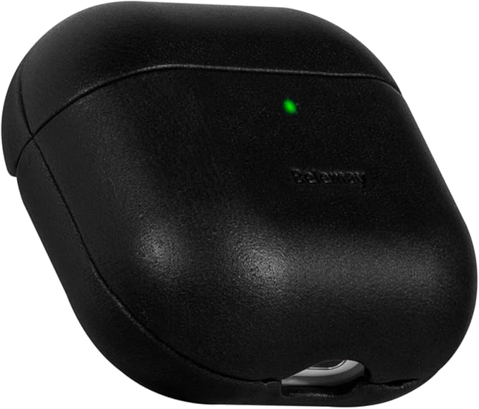 Belemay for AirPods 4 Case, Compatible with MagSafe, Luxury Full-Grain Vegetable-Tanned Smooth Leather, Unique Patina, Comfort Grip, Compatible with AirPods 4th Generation Case (2024) (USB-C), Black