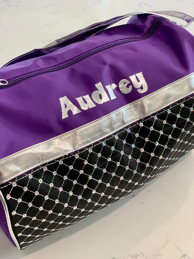Personalized Dance Sports Ballet Girls 12 Inch Duffel Bag With Custom Name