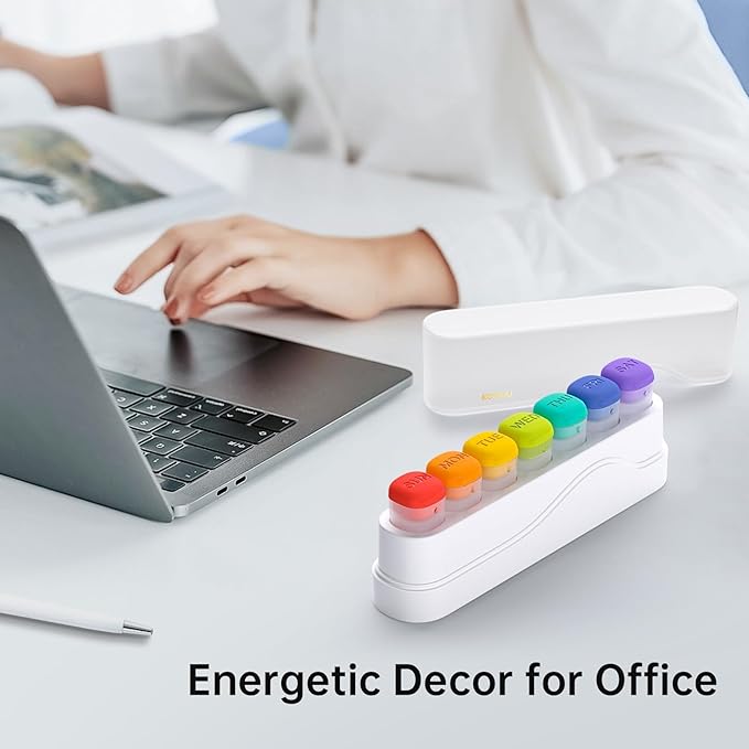 Weekly Pill Organizer 1 Time a Day, KOVIUU Removable Pill Box 7 Day, Portable Travel Pill Case, Once Daily Medication Container Holder, Week Pillbox Dispenser for Vitamin Medicine Supplement, White