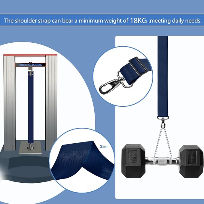 ZINMARK Shoulder Strap 59" with Fixed Pad and Dual Balance Buckles and Swivel Metal Hooks for Laptop Bag and Most Bag