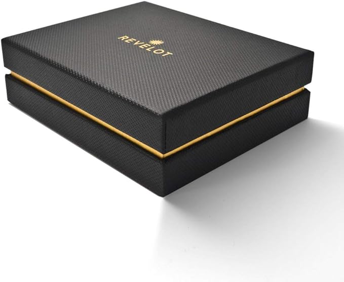 Revelot BiFold Cardholder Wallet/Genuine Leather with RFID Blocking / W1 (Black Nappa)