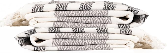 Cotton Turkish Beach Towel with Towels Oversized 36"x72" Pool Absorbent Extra Large Quick Dry Sand Travel Towel (Mélange Drift, 2 Pack)