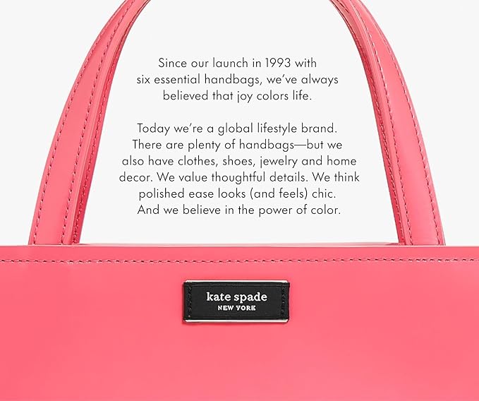 Kate Spade New York Vegan Leather Luggage Tag for Women, Durable Suitcase ID Tag, Enchanted Stripe