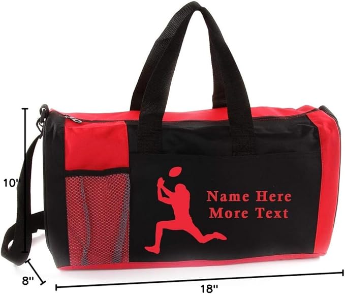 Personalized Kids 18 Inch Sport Duffel Bag With Custom Name & Text - Football