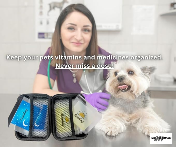 Day and Night Pill Organizer 14 Mini Pill Bags Color Coded, Pre-Labeled Days of The Week, Travel AM PM Pill Organizer 7 Day 2 Times A Day Small Med Wallet Recommend Two if Lots of Pills