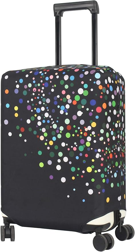 HYPER VENTURE Washable Luggage Cover - Fashion Suitcase Protector Fits 31-32 Inch Luggage (Color Dots, XL)