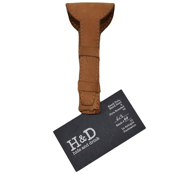 Hide & Drink, Leather Double Edge Safety Razor Protective Case, Shaving Travel Pouch, Handmade (Old Tobacco)