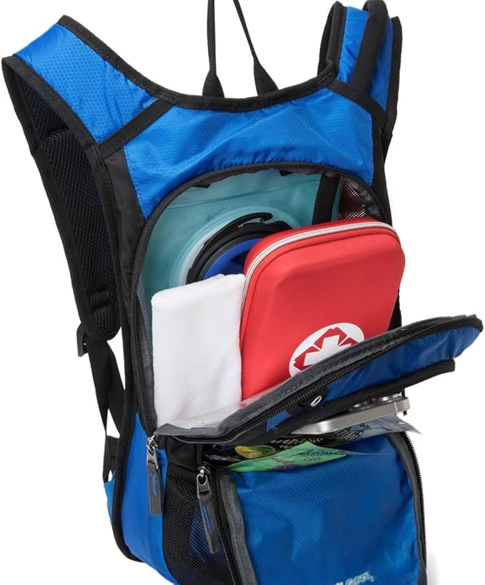 15L Insulated Hydration Backpack Pack with 2L Water Bladder Lightweight Hiking Backpack Bag for Women Men Daypack for Hiking Running Festival Camping Biking