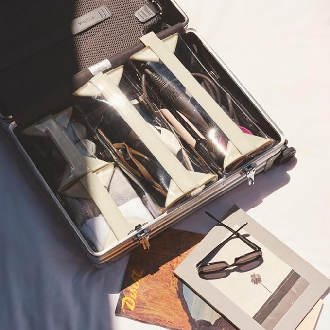 Cadence Parcel - Clear Kit with Magnetic Closure - Durable and Leak-Resistant Travel Toiletry Kit - Modular Design - Hygiene Bag for Travel Essentials - 4 Qt - Ink