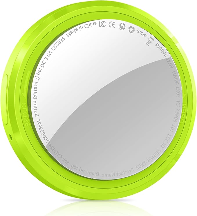 Air Tracker Tag, Bluetooth Tracker Work with Apple Find My (iOS Only), Smart Tag with Protective Case/Keychain/Lanyard, Item Finder for Luggage/Key/Suitcase, Replaceable Battery, Grass Green