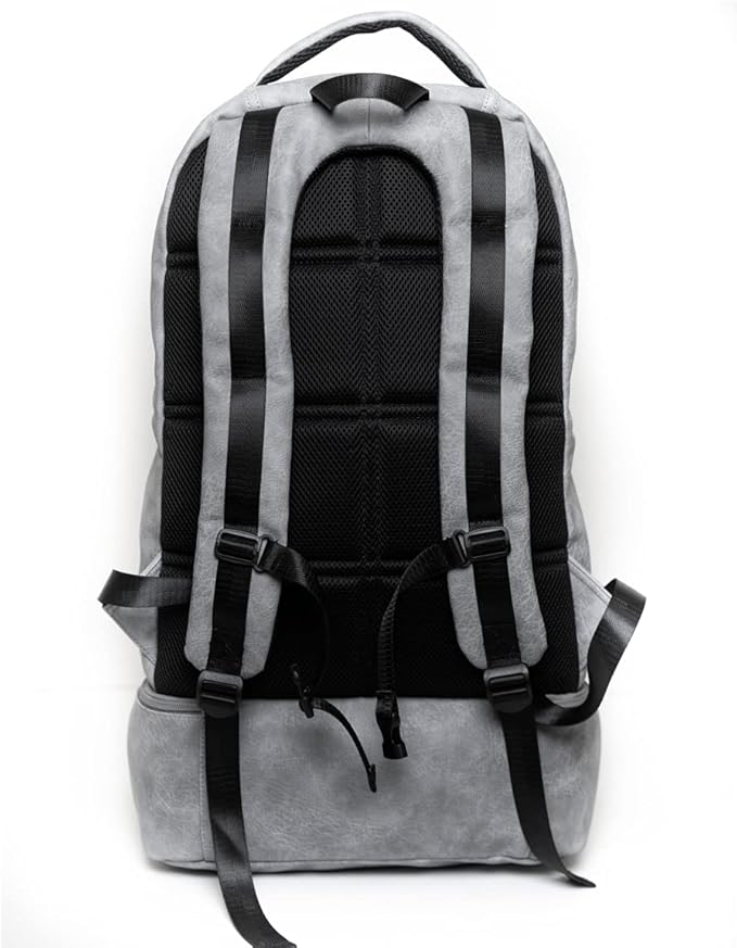 Sole Premise Leather Sneaker Bag for Travel Shoe Carry-On Luggage Travel Multi-functional Sneaker Backpack for Men & Women (Grey)