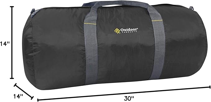Outdoor Products Deluxe Duffel (Black, 12 in X 24 in)