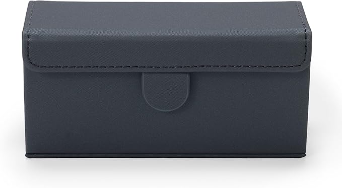 Leather Travel Jewelry Box, Portable Pocket Size Ring Box for Women, Mini Jewelry Travel Case Small Ring Holder Organizer with 12 Slots for purse(Grey)