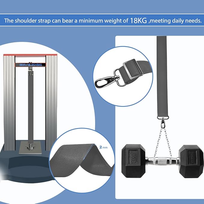 ZINMARK Shoulder Strap 59" with Fixed Pad and Dual Balance Buckles and Swivel Metal Hooks for Laptop Bag and Most Bag