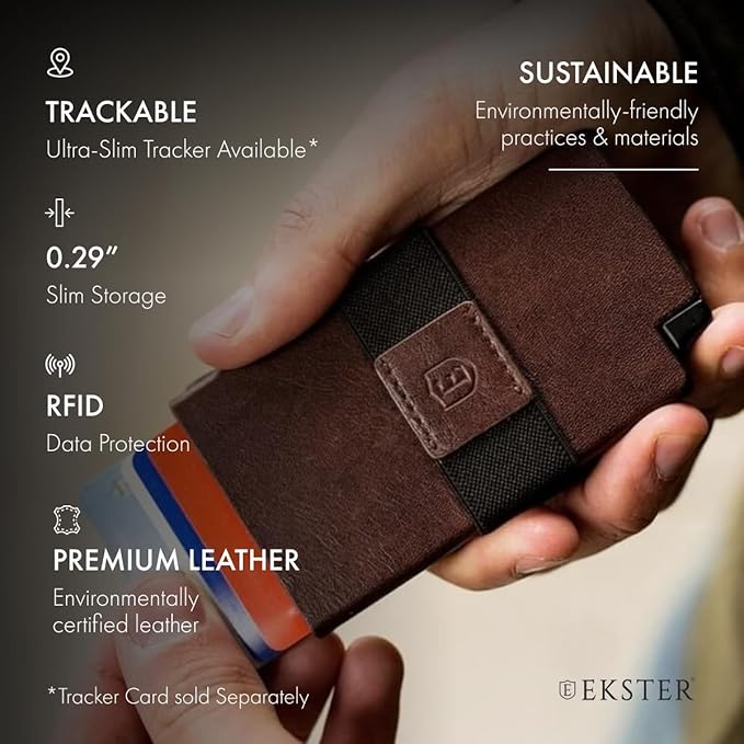 Ekster Senate Cardholder Wallet for Men | Slim Wallets for Men w/RFID Blocking Layer | Minimalist Wallet for Men w/Push Button for Quick Card Access | Card Wallet & Mens Wallet Slim