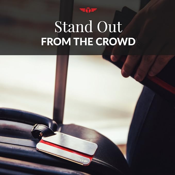 Original Indestructible Luggage Tags for Travel Stand Out with Stainless Steel Privacy Personalized Luggage Tags with Free Smart Bag Tag Recovery Included