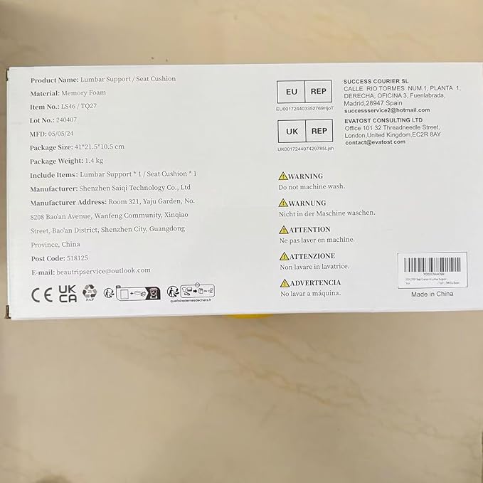 BEAUTRIP Seat Cushion & Lumbar Support Pillow for Office Chair, Car & Wheelchair - Ergonomic Coccyx Cushion for Tailbone, Sciatica & Back Pain Relief - Extra-Dense Charcoal Memory Foam Chair Cushions