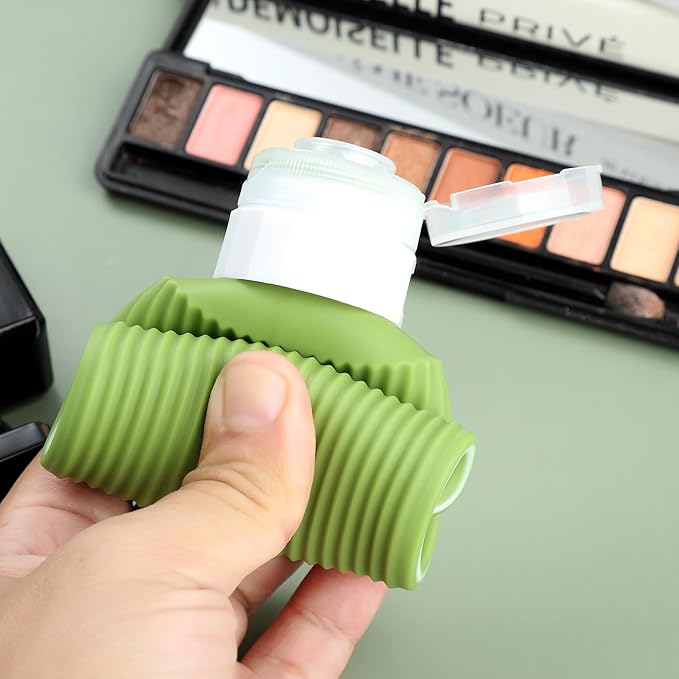 Travel Bottles for Toiletries, Large 6oz Travel Size Containers, BPA Free Leak Proof Tubs Refillable Liquid Accessories with Toiletry Bag for Cometic Shampoo and Lotion Soap (4 Pack)