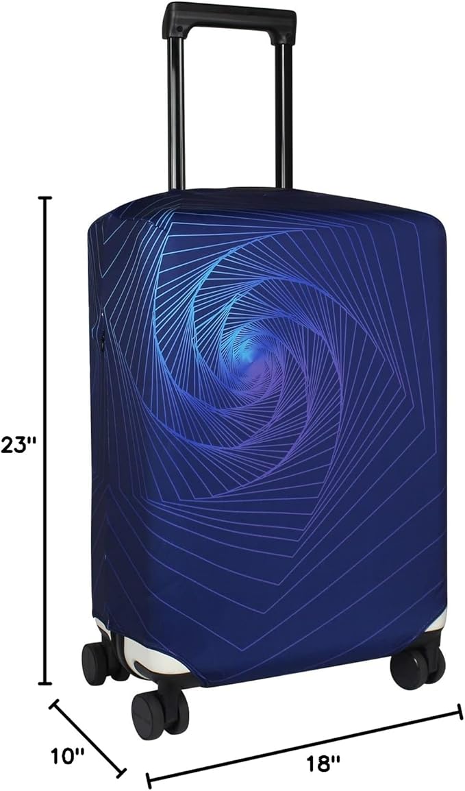 Explore Land Travel Luggage Cover Suitcase Protector Fits 27-30 Inch Case (Gyrotropic, L)