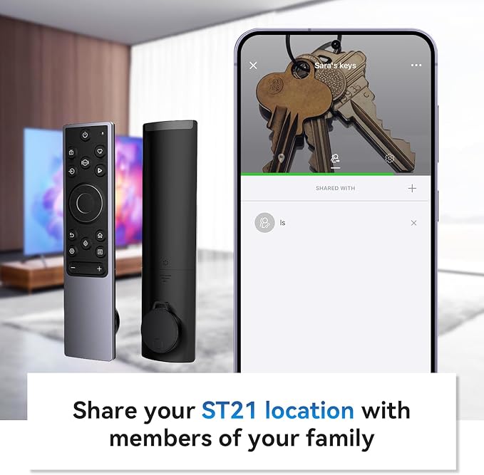 Keys Finder, Bluetooth Tracker and Item Locator for Keys, Bags, and More; Android and iOS Compatible, Phone Finder, Water Resistance, Replaceable Battery, 4-Pack