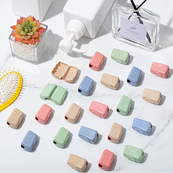 400 Pack Toothbrush Covers Portable Toothbrush Protector Coverings Clips Toothbrushes Caps Protector Family Toothbrushes Case for Travel, Camping, Bathroom(4 Colors)