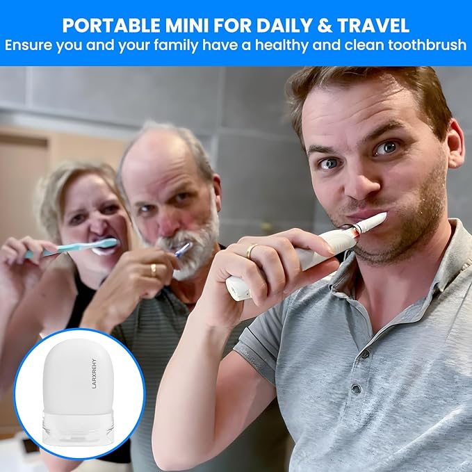 Toothbrush Cleaner Case - Toothbrush Covers with Holder - Rechargeable & Portable Travel Home Toothbrushes Cleaner Case - Fits All Manual or Electric ToothBrushes(White)