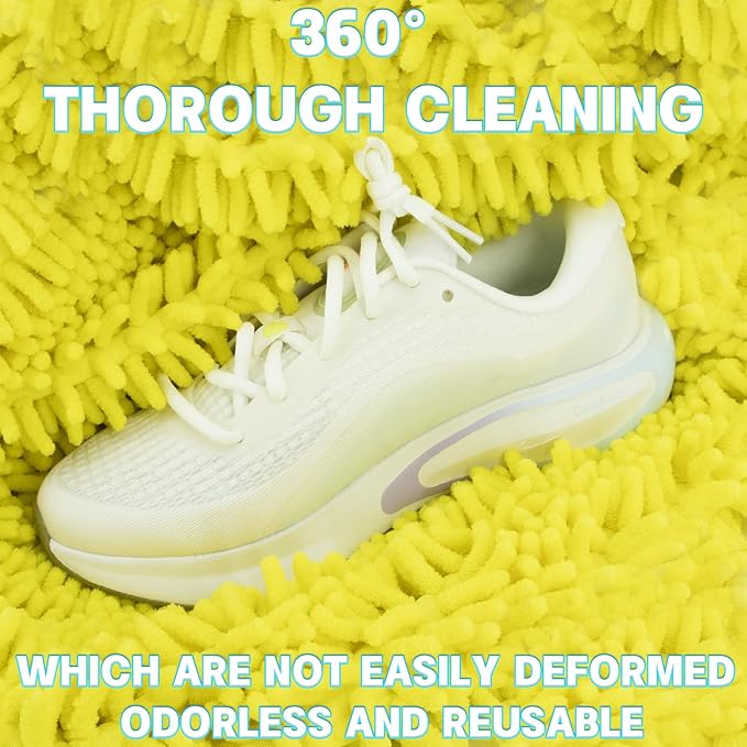 2PCS Shoes Washing Machine Bags, Laundry Shoe Bag for Washer and Dryer, Reusable and Durable Zipper Sneaker Shoe Washing Bag, Tennis Shoes Cleaning Bag for All Shoe Types (Yellow)