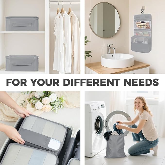 BAGAIL 9 Set Packing Cubes Luggage Packing Organizers for Travel Accessories