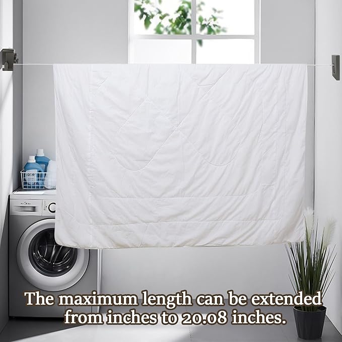 Retractable Clothesline, Retractable Outdoor Clothes Line, Heavy Duty Clothes Drying Laundry Line Wall Mounted Stainless Steel Line for Home, Travel, and Outdoor Use