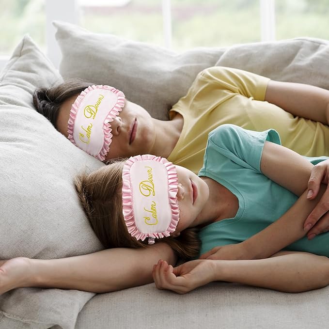 Calm Down Sleep Mask Pink Singer Merch Blindfold Eye Mask Travel Mask Eyeshade for Sleep Over Slumber Pajama Party Supplies Birthday Easter Gifts for Boys Girls Men Women