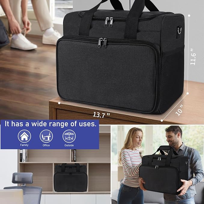 Cable Organizer Bag,Cable Management Box Cord Organizer Case,Electronics Cord Storage Bag with Adjustable Divider Large Cable Storage Bag Carrying Case for Cable, Cord,Power Strip